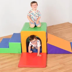 Hot Rainbow Soft Play Tunnels Set 6pk Gross & Fine Motor Skills|Agility, Balance & Coordination