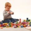 Best Rainbow Wooden Loose Parts Super Set 84pcs Construction Sets|Loose Parts