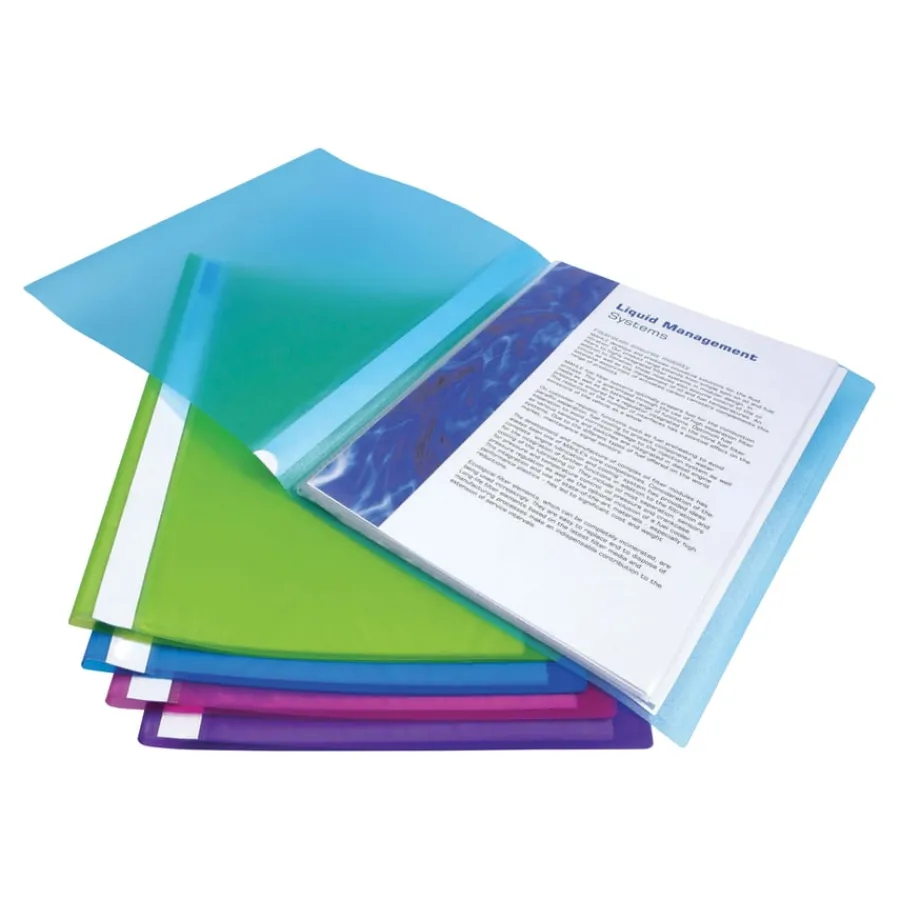 Clearance RAPESCO A4 Display Presentation Bk 20 Pocket 10pk Folders|Portfolio Cases & Folders