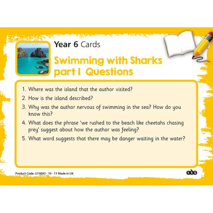 Best Reading Comprehension Cards Year 6 Transition|Comprehension