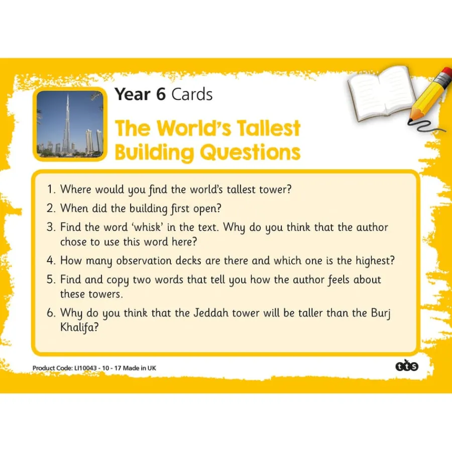 Best Reading Comprehension Cards Year 6 Transition|Comprehension