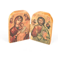 Sale Resin Christian Icons 2pk Re|Christianity