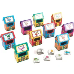 Outlet Rhyme Houses Sorting and Posting Game 60pcs Phonics|Rhythm & Rhyme