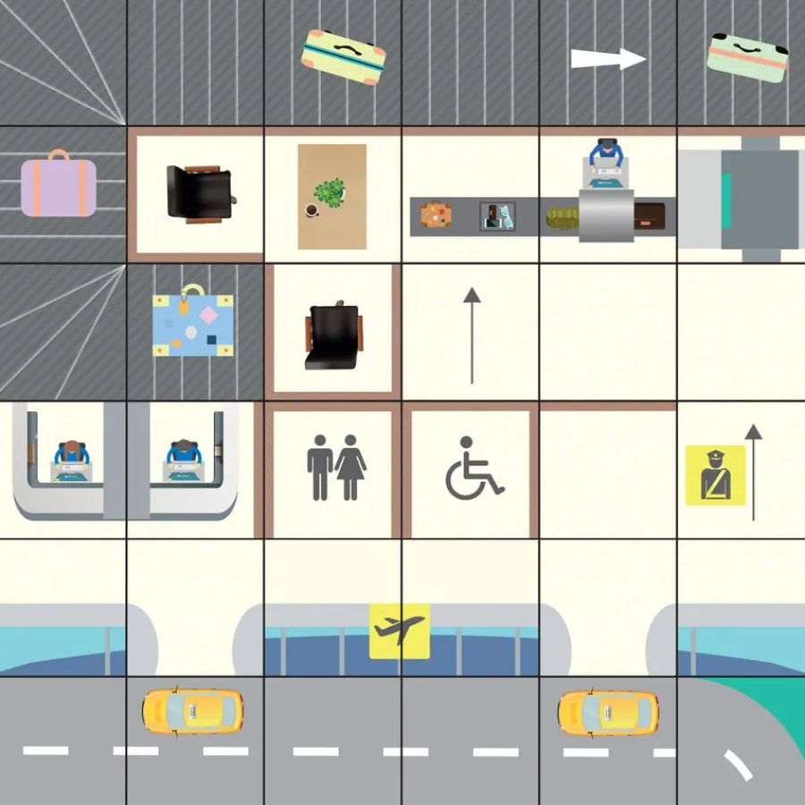 Sale Robotics Mats - At the Airport Programmable Robots|Programming & Control Technology