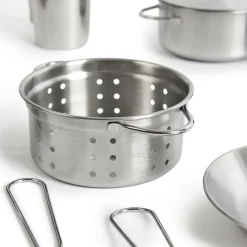 New Role Play Kitchen Stainless Steel Cookware Set Kitchens & Accessories|Shopping & Food