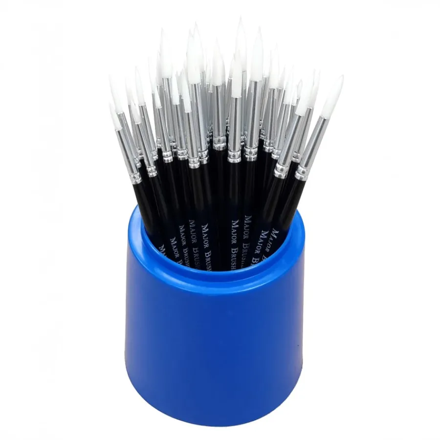 Outlet Sable Substitute Paint Brushes 50pk Paint Pots & Trays|Paint Brushes & Applicators