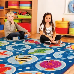 Clearance Sea Life Rectangular Carpet 3m X 2m Exploring The World|Psed