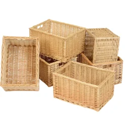 Hot Set of Wicker Baskets Boxes & Containers|Bags, Baskets & Tubs