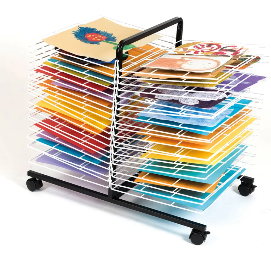 Online 40 Shelf Mobile Drying Rack Dividers, Display & Easels|Drying Racks