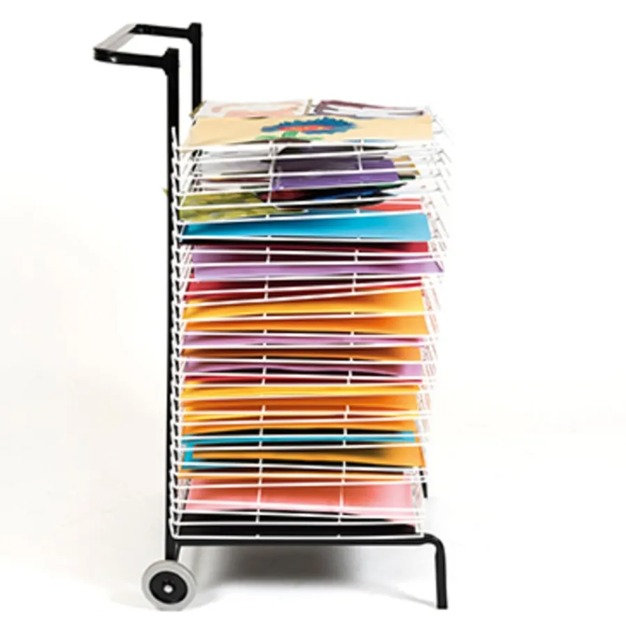 Best 30 Shelf Mobile Drying Rack L65 x W55 x H103cm Dividers, Display & Easels|Drying Racks & Trolleys