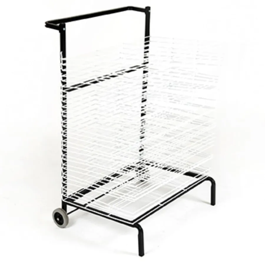 Best 30 Shelf Mobile Drying Rack L65 x W55 x H103cm Dividers, Display & Easels|Drying Racks & Trolleys