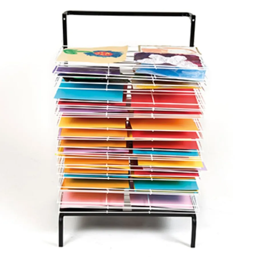 Best 30 Shelf Mobile Drying Rack L65 x W55 x H103cm Dividers, Display & Easels|Drying Racks & Trolleys