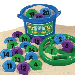 Online Sift and Find Number Shells 20pk Outdoor Sand & Water|Sand & Accessories