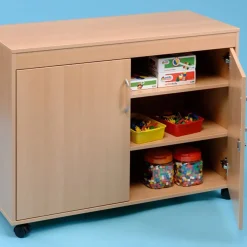 New Small Beech Storage Cupboard H805 x W465 x L1010mm Office Furniture|Cupboards