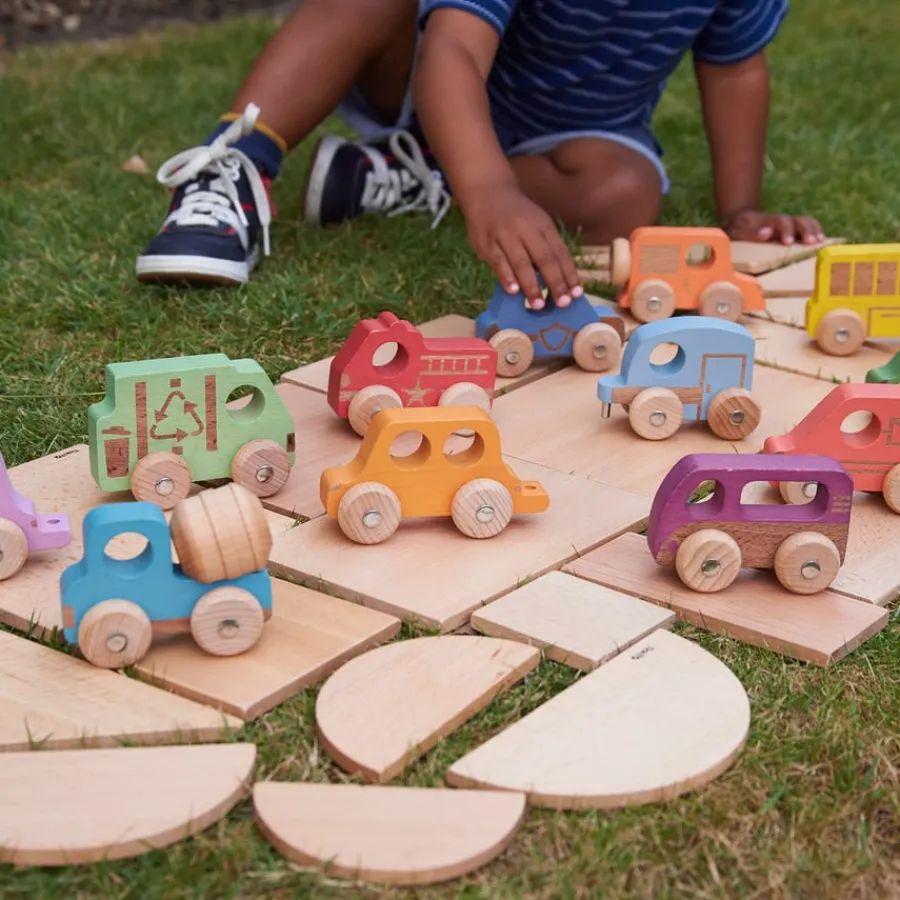 Outlet Small World Rainbow Wooden Community Vehicles Set 12pk Emergency Services|People Who Help Us