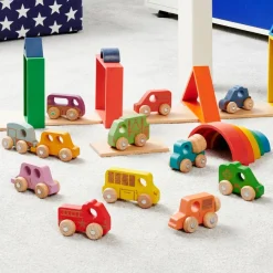 Outlet Small World Rainbow Wooden Community Vehicles Set 12pk Emergency Services|People Who Help Us