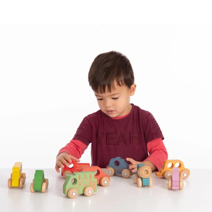 Outlet Small World Rainbow Wooden Community Vehicles Set 12pk Emergency Services|People Who Help Us