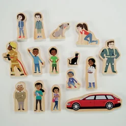 Hot Small World Reversible Wooden Superhero Figures Superheroes|Figures