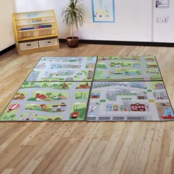 Clearance Small World Road Map Carpets 4pk Rugs & Mats|Shop The Full Range
