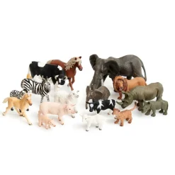Best Small World Wild & Farm Animals & Young Set 16pcs Animals|Shop The Full Range