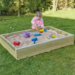 New Small World Wooden Sandbox H320 x W1550 x D1500mm Outdoor Sand & Water|Shop The Full Range
