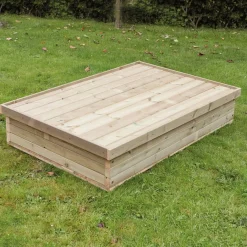 New Small World Wooden Sandbox H320 x W1550 x D1500mm Outdoor Sand & Water|Shop The Full Range