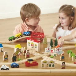 Online Small World Wooden Town & Country Train Set 101pcs Shop The Full Range|Vehicles & Transport