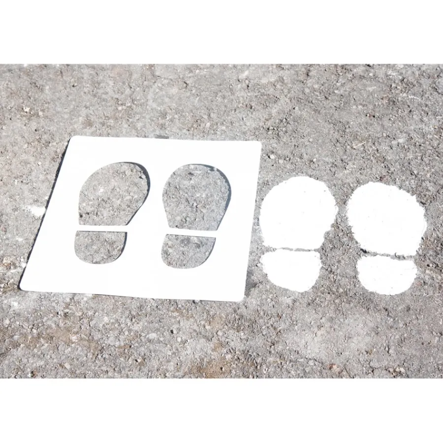 Best Social Distancing Playground Footprint Stencils 10pk Site Maintenance & Ppe|Site Maintenance & Ppe
