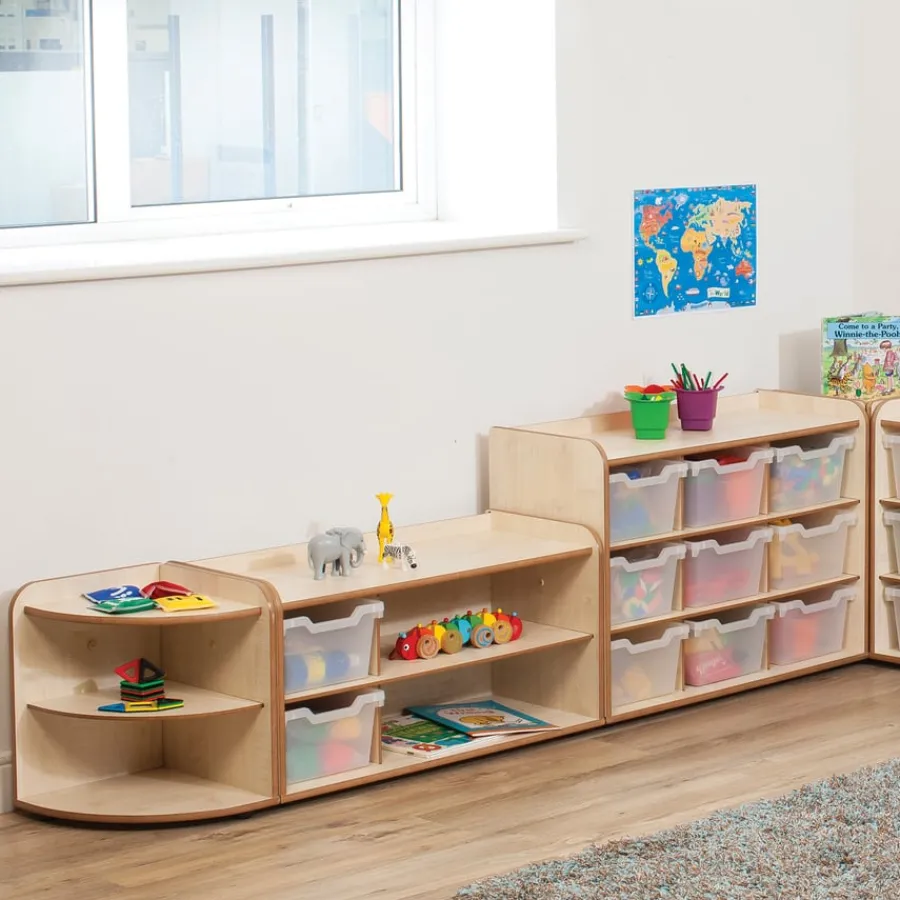 Clearance Solway Early Years Shelving 2 Tray Boxes & Containers|Express Delivery Furniture