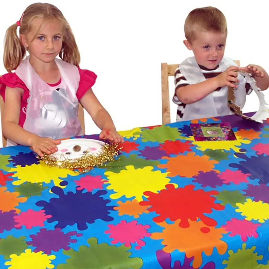 New Splash Mats Plastic Table Covers Assorted 1x1.5m 4pk Outdoor Art|Painting