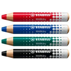 Best STABILO Markdry Drywipe Crayons Assorted Pk4 Whiteboards|Markers & Highlighters