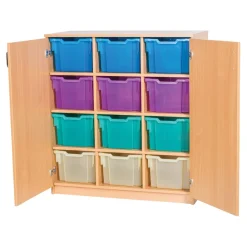 Best Static 12 Bay Cupboard Fits 12 Extra Deep Trays Cupboards|Boxes & Containers