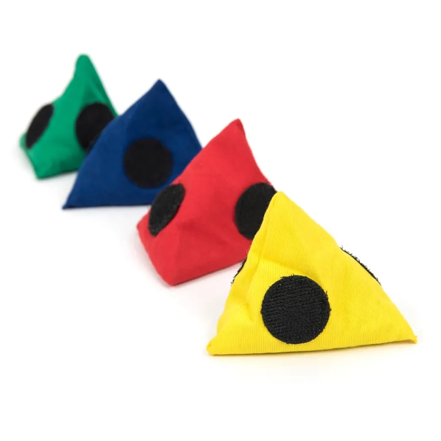 New Sticky Target Pyramid Bean Bags 12pk School Sports Day Equipment|Throwing & Catching