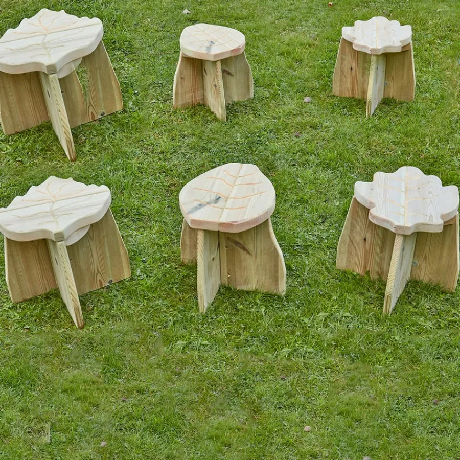 Clearance Storytellers' Wooden Chair and 6 Stools Benches & Picnic Benches|Outdoor Furniture