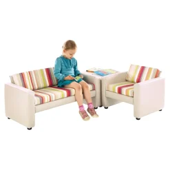 New Stripe Children's Corner Sofa Set Breakout Area|Sofas & Soft Furnishings