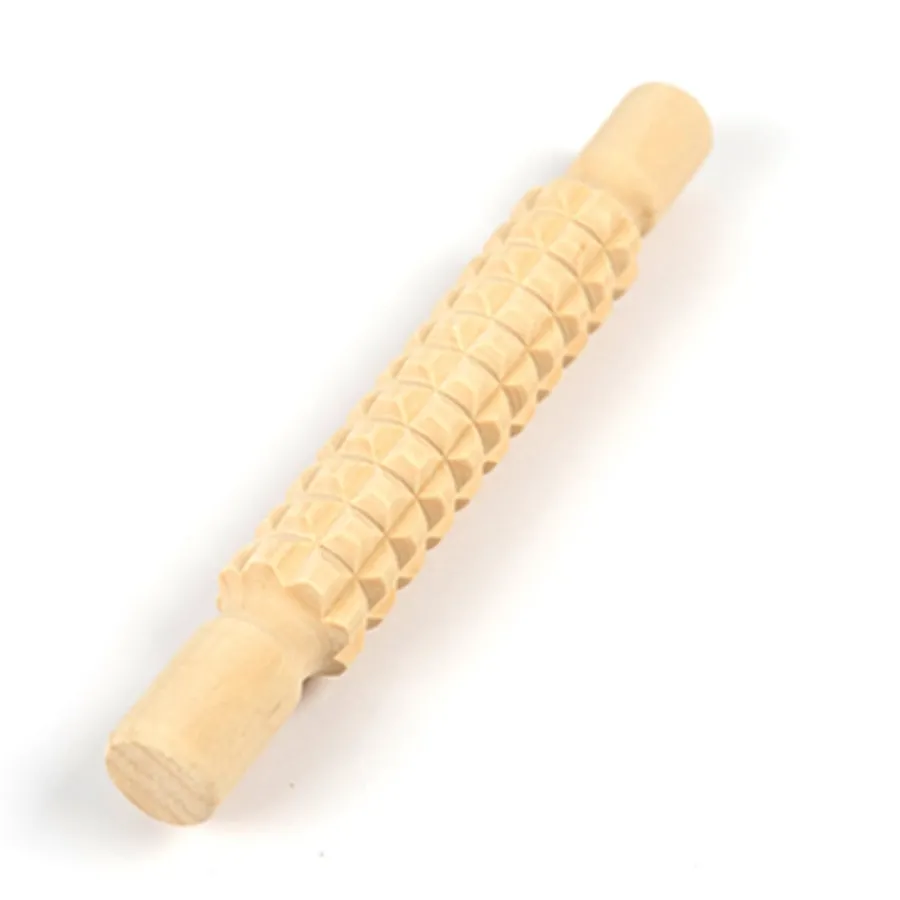 Textured Wooden Rolling Pin Set 4pk 3D, Modelling, Tools & Gloves|Modelling Tools & Knives