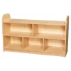 Sale 2 Tier Wide Storage Shelving with Back Maple H710mm Library & Book Storage|Book Storage