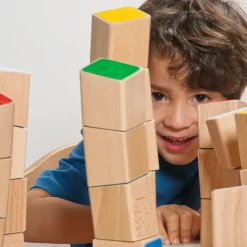Clearance Tilted Stacking Wooden Blocks 40pcs Construction|Construction Sets