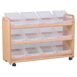 Outlet Tilted Storage Trolley On Wheels 12 Tubs/Baskets Boxes & Containers|Storage & Trolleys