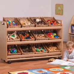 Outlet Tilted Storage Trolley On Wheels 12 Tubs/Baskets Boxes & Containers|Storage & Trolleys