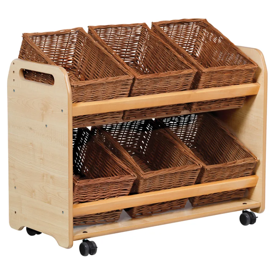 Best Tilted Storage Trolley on Wheels 6 Tubs/Baskets Boxes & Containers|Storage & Trolleys