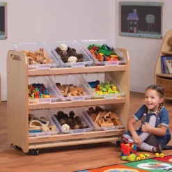 Best Tilted Tote Storage Trolley On Wheels Boxes & Containers|Storage & Trolleys