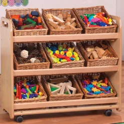 Best Tilted Tote Storage Trolley On Wheels Boxes & Containers|Storage & Trolleys