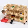 Clearance Tilted Wicker Basket Tidy With 12 Baskets Boxes & Containers|Express Storage