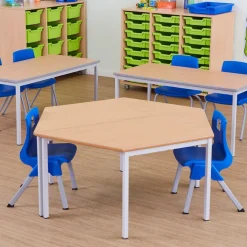 Trapezoidal Fully Welded Tables Classroom Tables|Furniture