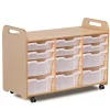 Hot Tray Storage W/ 6 Shallow 6 Deep Translucent Trays Boxes & Containers