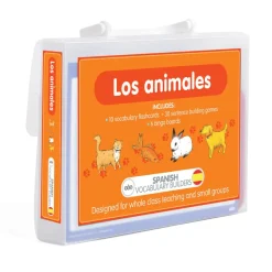 New Animal Spanish Vocabulary Builder Activity Cards A5 46pk Topics & Cultures|Spanish