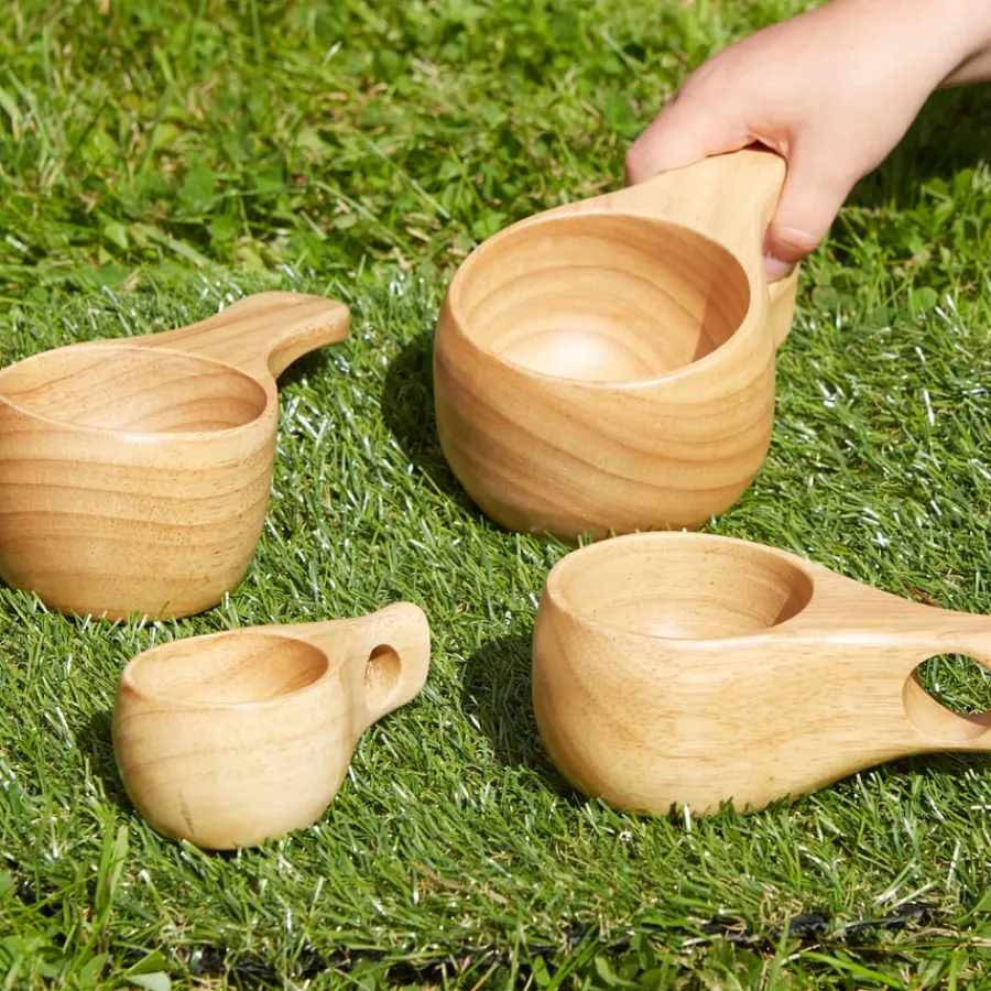 Assorted Sizes Wooden Cup Collection Outdoor Sand & Water|Sand & Accessories