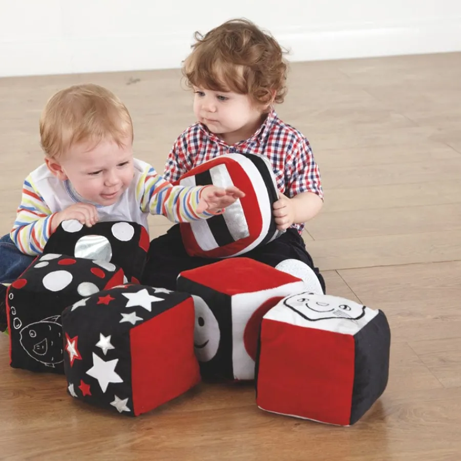 New Baby Black & White Soft Cubes 6pk Shop The Full Range|Black & White Resources