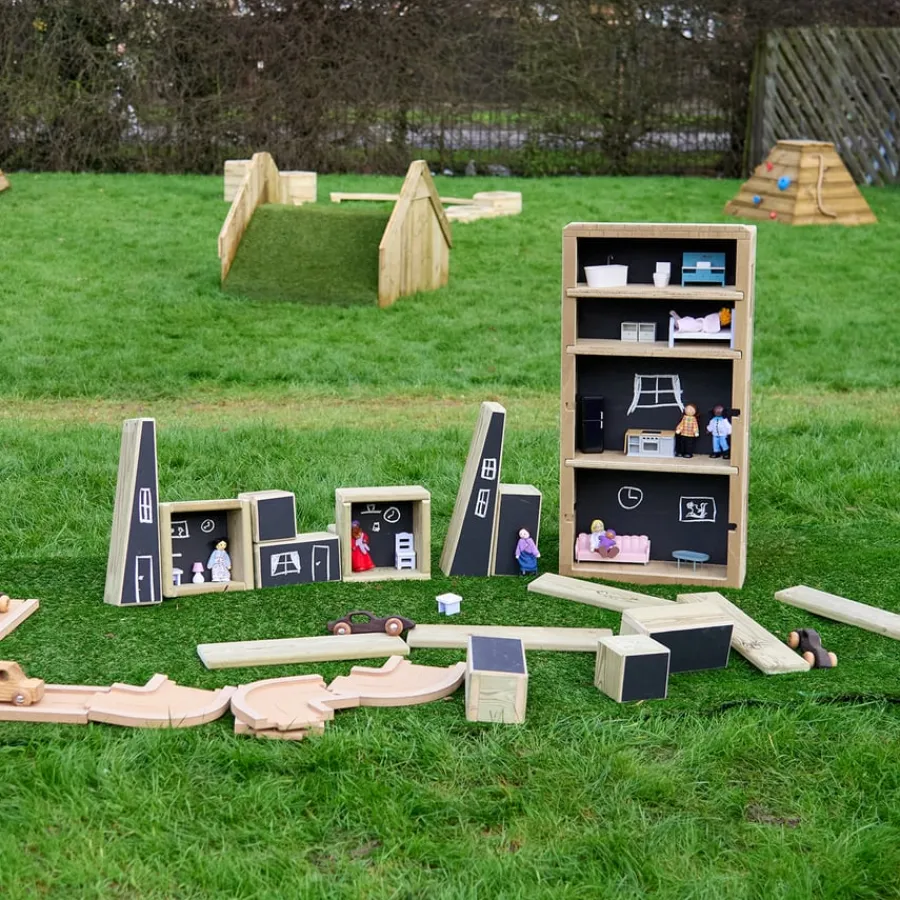 Clearance Chalkboard Hollow Blocks 16pk Role Play Furniture & Accessories|Building Bricks & Blocks